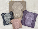 TopZip Flap Bag - Trapunto Skull
