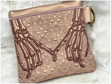TopZip Flap Bag - Trapunto Skull