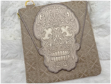 TopZip Flap Bag - Trapunto Skull