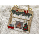 Topzip Flap Bag - Winter Fireplace