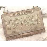 Topzip Flap Bag - Wtf License Plate