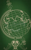 Vintage Globe Outline 11.61 X 7.31 (294.9mm X 185.6mm)