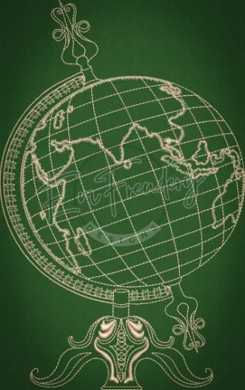 Vintage Globe Outline 11.61 X 7.31 (294.9mm X 185.6mm)