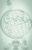 Vintage Globe Outline 6.89 X 4.34 (175mm X 110.2mm)