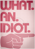 What An Idiot 10.93 X 7.69 (277.6mm X 195.3mm)