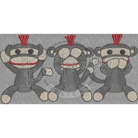 Wise Sock-Monkeys 3.58 X 7.01