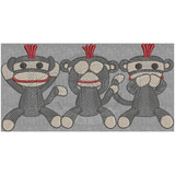 Wise Sock-Monkeys 3.58 X 7.01