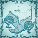 Witchy Quilt Square 7 5 X 5 (127mm X 127mm)