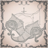 Witchy Quilt Square 7 6 X 6 (152.4mm X 152.4mm)