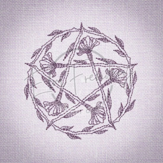 Witchy Quilt Square - Pentacle