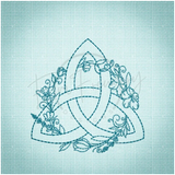 Witchy Quilt Square - Triquetra