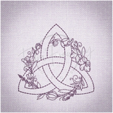 Witchy Quilt Square - Triquetra