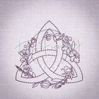 Witchy Quilt Square - Triquetra
