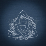 Witchy Quilt Square - Triquetra