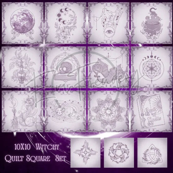 Witchy Quilt Squares - Full Set 10X10