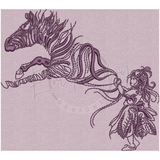Zebra Girl 4.92 X 5.51