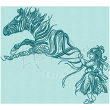 Zebra Girl 6.11 X 6.84