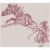Zebra Girl 7.69 X 8.61