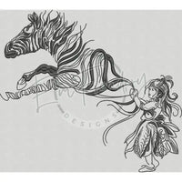 Zebra Girl 8.87 X 9.93