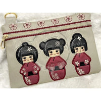 Zipbag - Kokeshi Girls