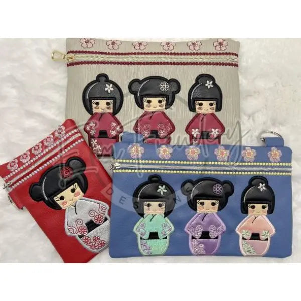 Zipbag - Kokeshi Girls