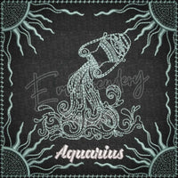 Zodiac Quilt Square - Aquarius 5.00 X (127Mm 127Mm)