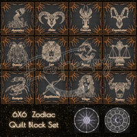 Zodiac Quilt Squares - Full Set 6.00 X (152.4Mm 152.4Mm)