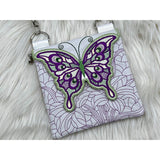 TopZip Flap Bag - Stained Glass Butterfly