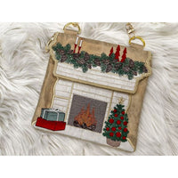 TopZip Flap Bag - Winter Fireplace
