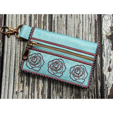 Bi-Fold Zipper Wallet - Rose