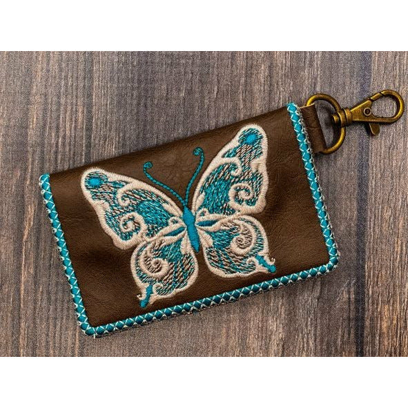 Bi-Fold Zip Wallet - Butterfly