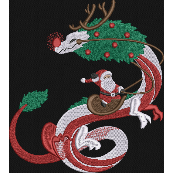 Christmas Dragon 6X10