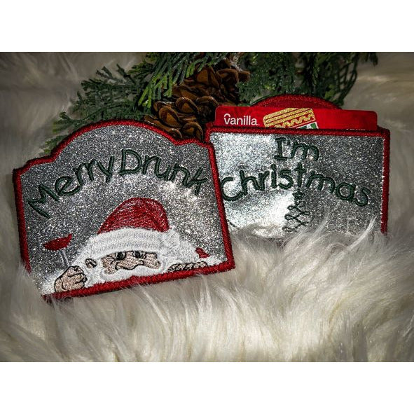 Gift Card Holder - Merry Drunk Santa