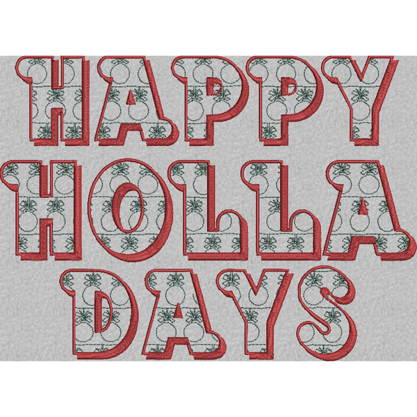 Happy Holla Days - Large Hoop