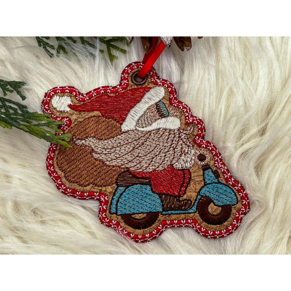 Ornament - Santa Scooter