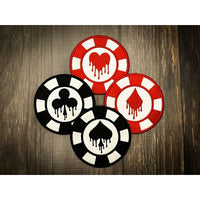 Coaster Set - Poker Chip 4X4