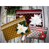 ZipBag - Quilted Christmas Poinsettia