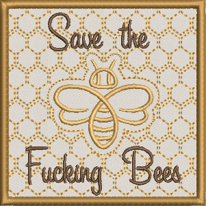 Save the Bees Applique 4X4