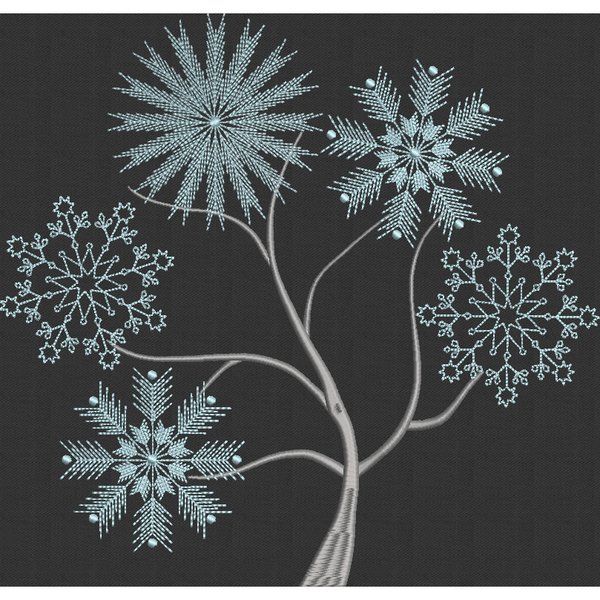 Snowflake Tree - Large Hoop
