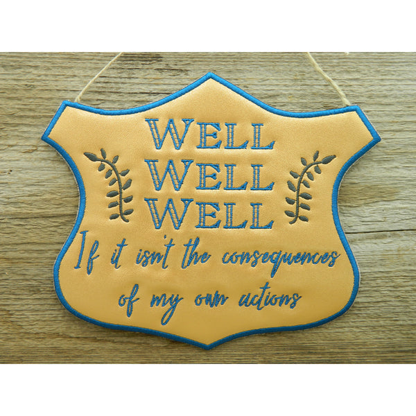 Sign - Well Well - Large Hoop