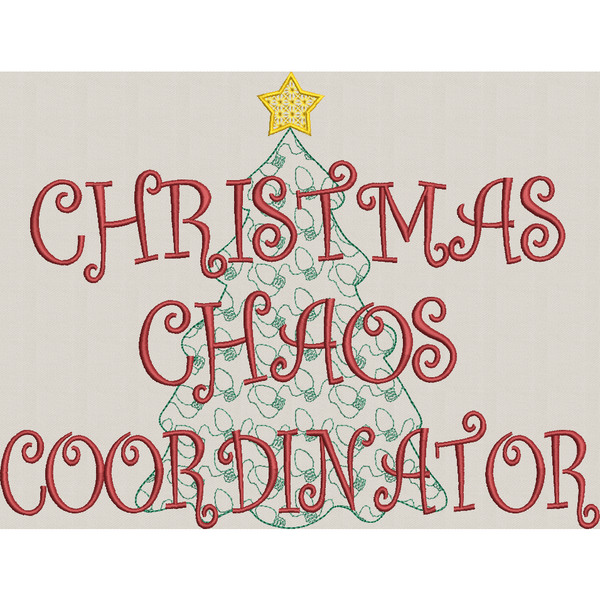 Christmas Chaos Coordinator - Large Hoop