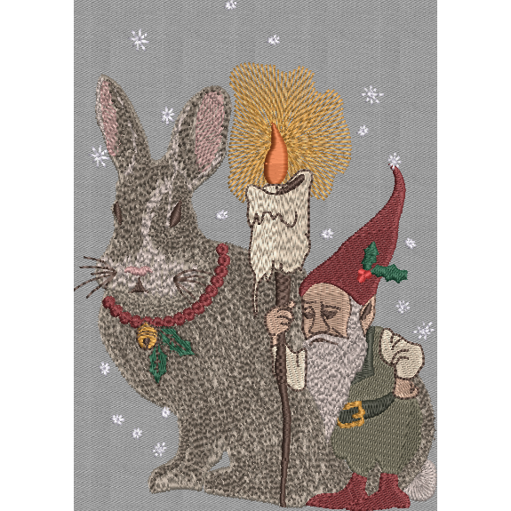 Christmas Rabbit Gnome