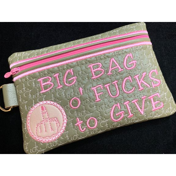 ZipBag 5X7 - Big Bag O' Fucks with Fuck Felties – EmFreudery Designs